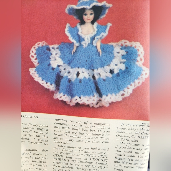 Vintage Crochet World Magazine - December 1983 Fashion Doll Clothes Pacman - Picture 5 of 6